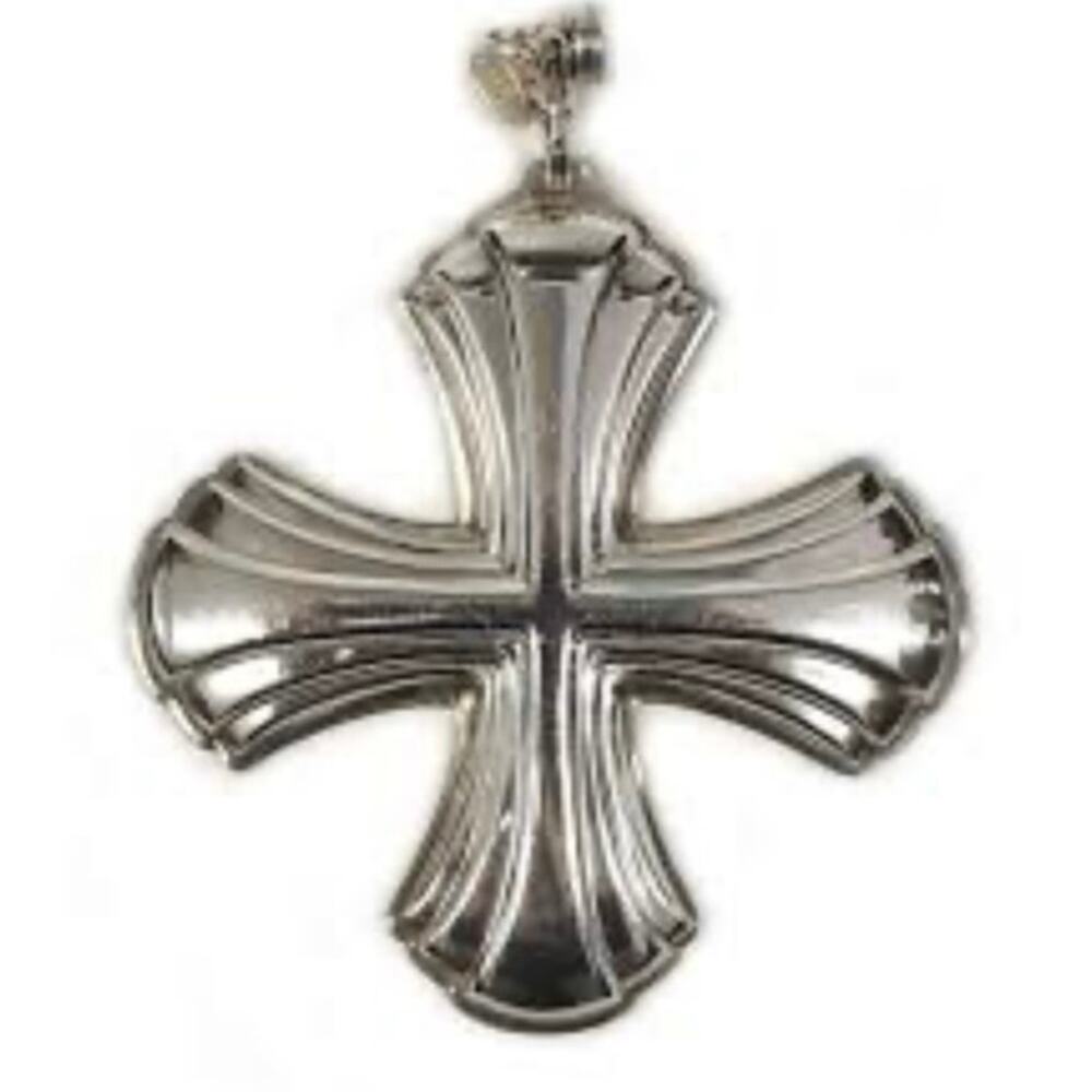 1980 Reed & Barton Vintage Sterling Christmas‎ Cross Tree Ornament 10th Edition